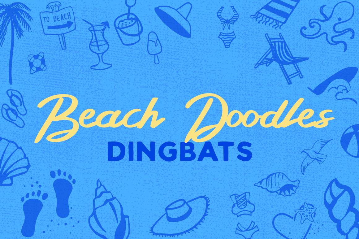 Beach Doodles Dingbat: Perfect for Summer-Vibe Craft Projects