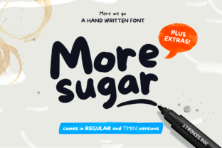 More Sugar: A Handwritten Font for Crafting a Consistent Business Look