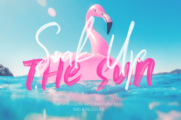 Soak Up the Sun Duo: A Textured Handwritten Font for Web Design